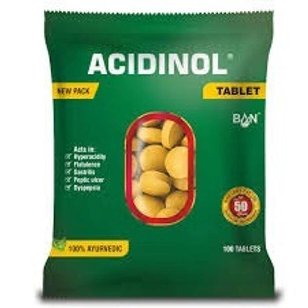 Ban Labs Acidinol 100 Tablets - 3 x 100 Tablets