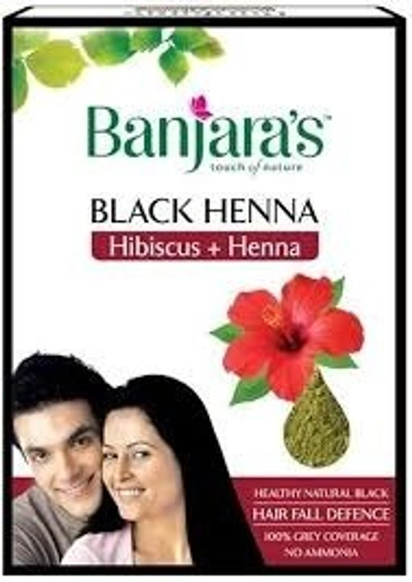 Banjara's Black Henna Hibiscus + Henna 10gm of 5 Sachets  - 5 x 70g
