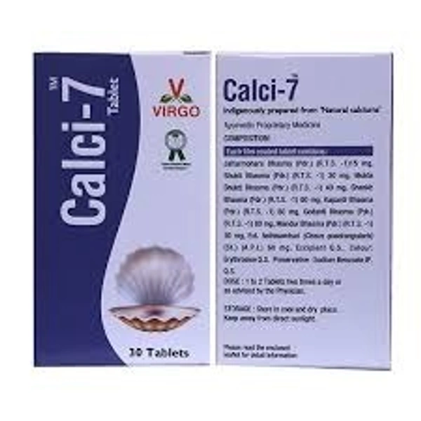 Virgo UAP Pharma Calci 7 30 Tablets  - 6 x 30 Tablets