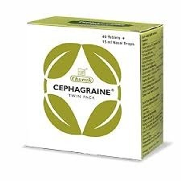 Charak Cephagraine Twine Pack 40 Tablets+10ml - 5 x 40 Tablets+10ml