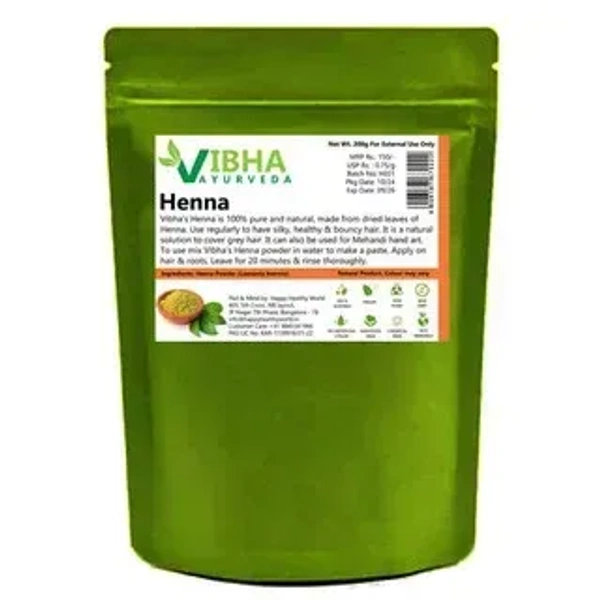 Vibha Ayurveda Henna Powder 100gm - 6 x 100gm