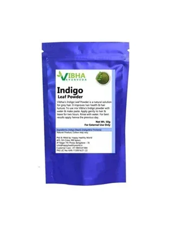 Vibha Ayurveda Indigo Powder 50gm - 6 x 50gm