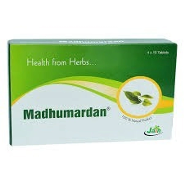 Jain Ayurvedic Pharmacy  Jain Ayurvedic Pharmacy Madhumardan 15 Tablets - 5 x 15 Tablets