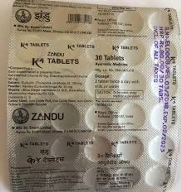 Zandu K4 30 Tablets - 5 x 30 Tablets