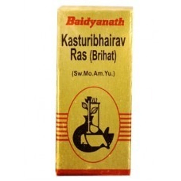Baidyanath Kasturibhairava Ras Brihat (S.M.A.Y) 10 Tablets - 2 x 10 Tablets