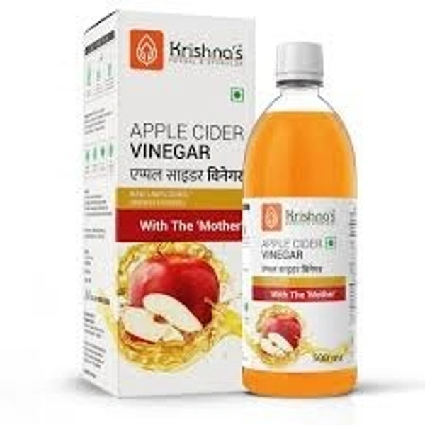 Krishna's Herbal & Ayurveda Apple Cider Vinegar 500ml - 3 x 500ml