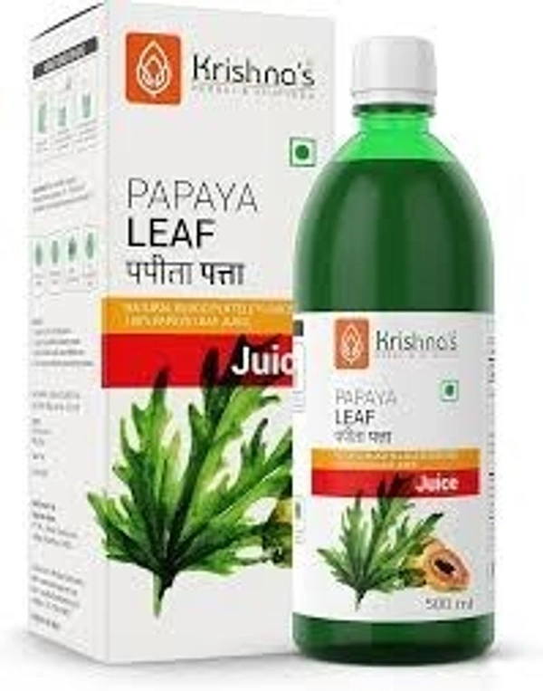Krishna's Herbal & Ayurveda Papaya Leaf Juice 500ml - 3 x 500ml