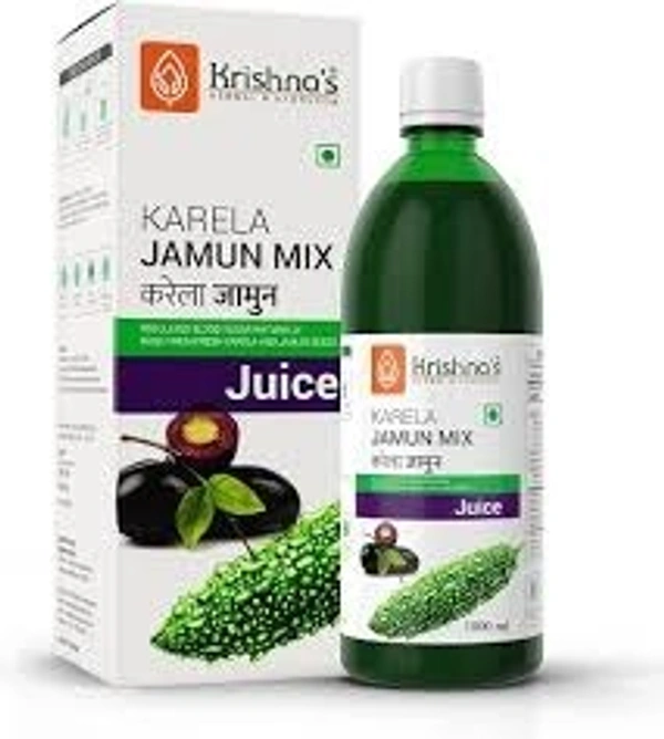 Krishna's Herbal & Ayurveda Krishna's  Karela Jamun Mix Juice 1000ml  - 2 x 1Ltr
