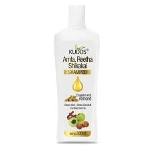 Kudos Ayurveda Amla,Reetha Shikakai Shampoo 500ml - 3 x 500ml