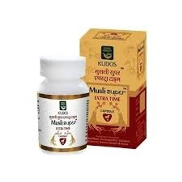 Kudos Ayurveda Musli Super Extra Time 30 Capsules - 3 x 30 Capsules