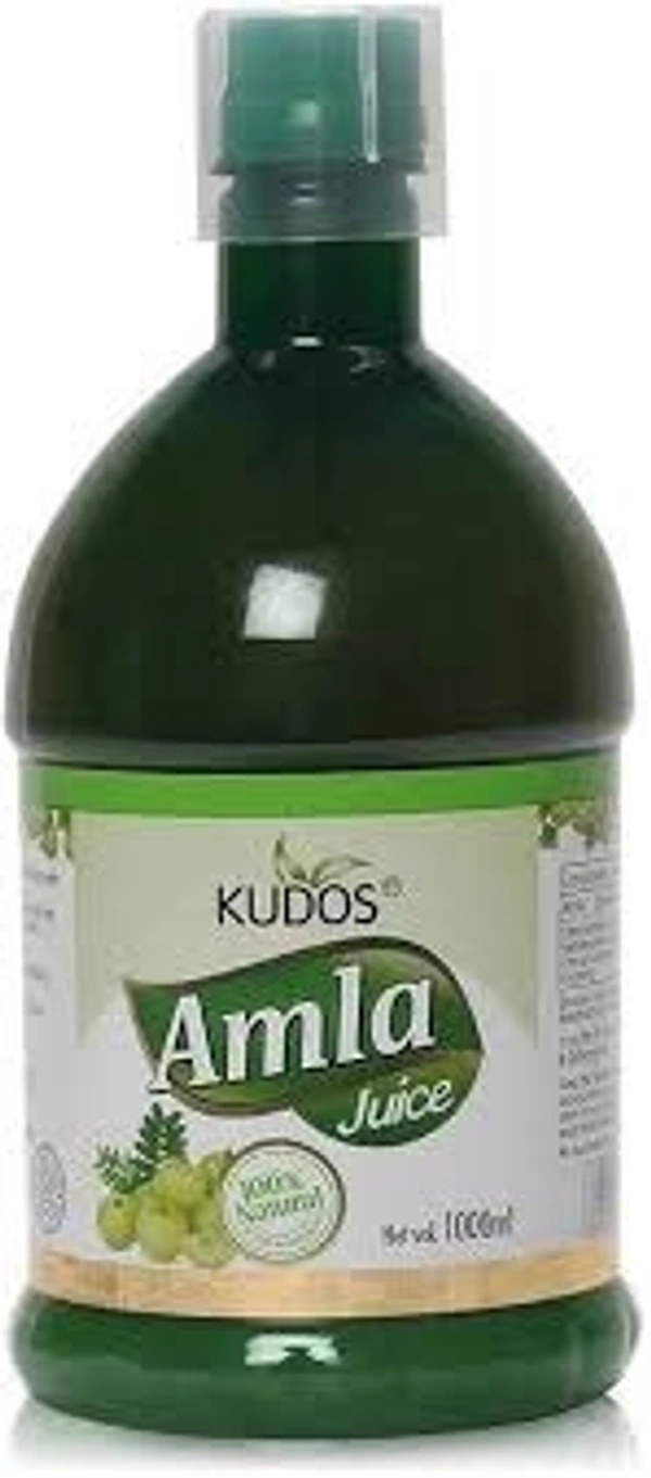 Kudos Ayurveda Pure Amla Ras 1000ml - 3 x 1Ltr