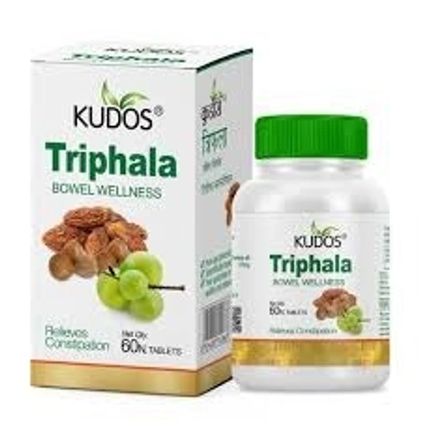 Kudos Ayurveda Triphala 60 Tablets - 3 x 60 Tablets