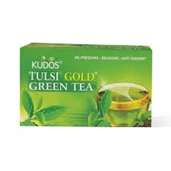 Kudos Ayurveda Tulsi Gold Green Tea 25 Tea Bags - 3 x 25 Tea Bags