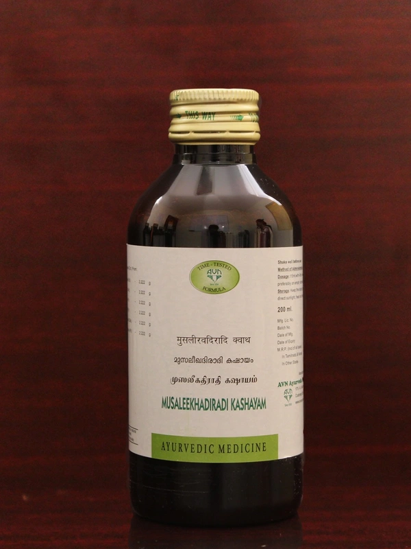 AVN Ayurveda Musaleekhadiradi Kashaya 200ml - 6 x 200ml
