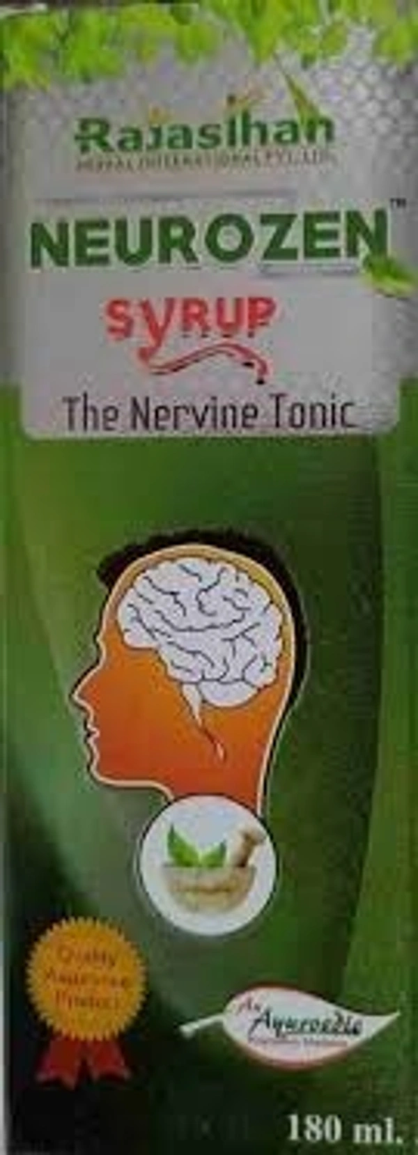 Rajasthan Herbals Neurozen Syrup 180ml  - 4 x 180ml