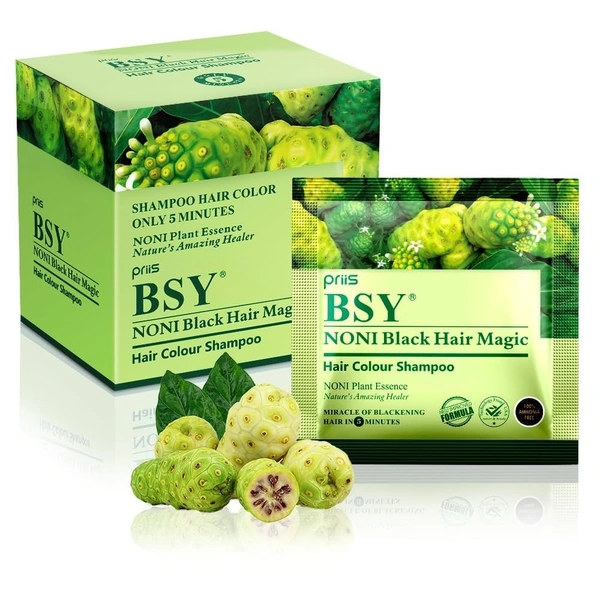 Noni Black Hair Color 10ml 13 Herbs Nature's elegant Touch - 10ml x 10