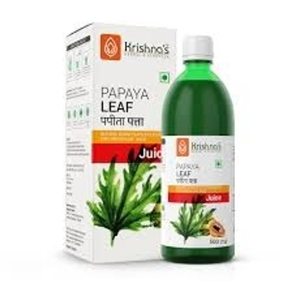 Krishna's Herbal & Ayurveda Krishna's  Papaya Leaf Juice 500ml - 3 x 500ml