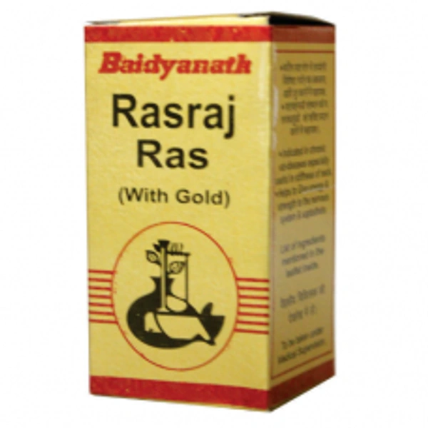 Baidyanath Rasraj Ras Swarna Yukta 10 Tablets  - 3 x 10 Tablets