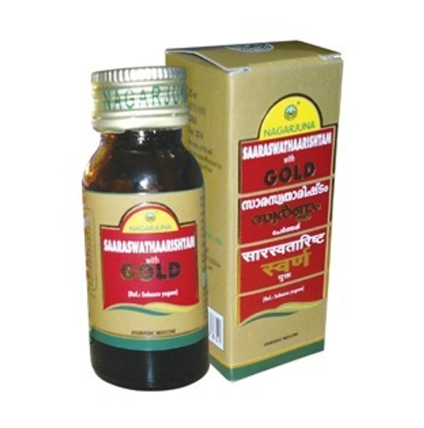 Nagarjuna Saraswatharishtam With Gold 25ml  - 5 x 25ml