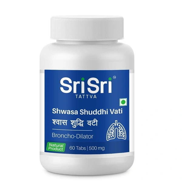 Sri Sri Ayurveda Shwasa Shuddhi Vati 60 Tablet  - 5 x 60 Tablets
