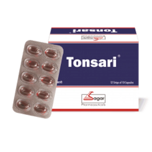 Sagar Pharma Tonsari Soft Gelatin 10 Capsule - 5 x 10 Capsule