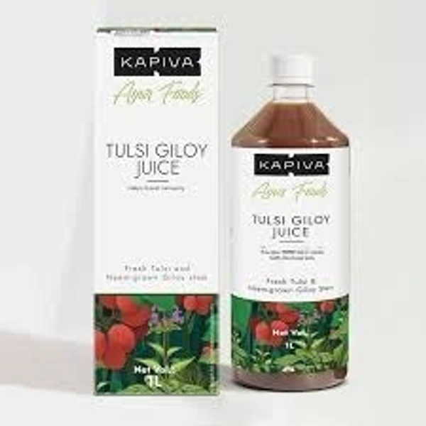 Kapiva Ayurveda Tulsi Giloy Juice 1 Lt  - 2 x 1Ltr