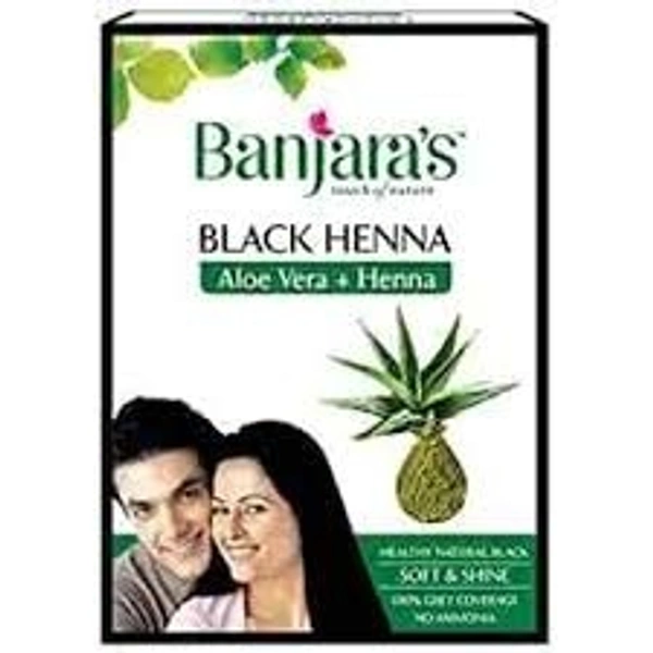 Banjara's Black Henna Aloe Vera + Henna 10gm of 5 Sachets  - 5 x 70g