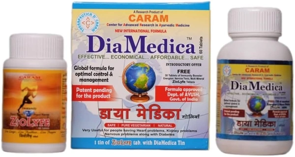 Caram Health Care Dia Medica 60 Tablets  - 3 x 60 Tablets