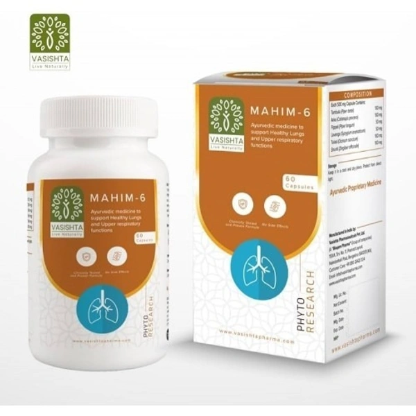Vasishta Pharmaceuticals Mahim-6 - 60 Capsules - 3 x 60 Capsules