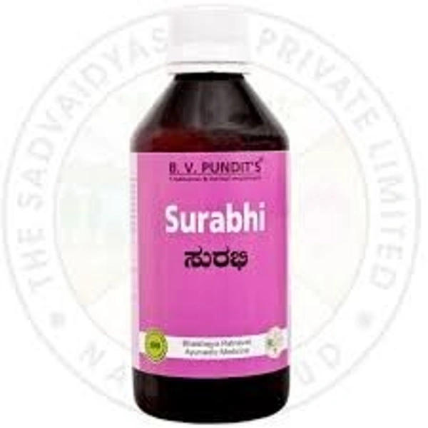 B V Pundit's Surabhi Syrup 200ml - 3 x 200ml