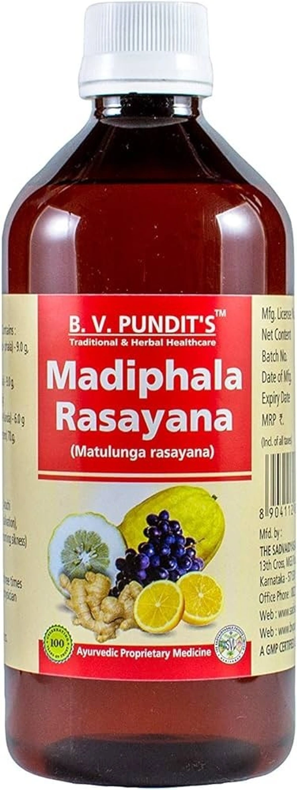 B V Pundit's Madiphala Rasayana 200ml - 3 x 200ml