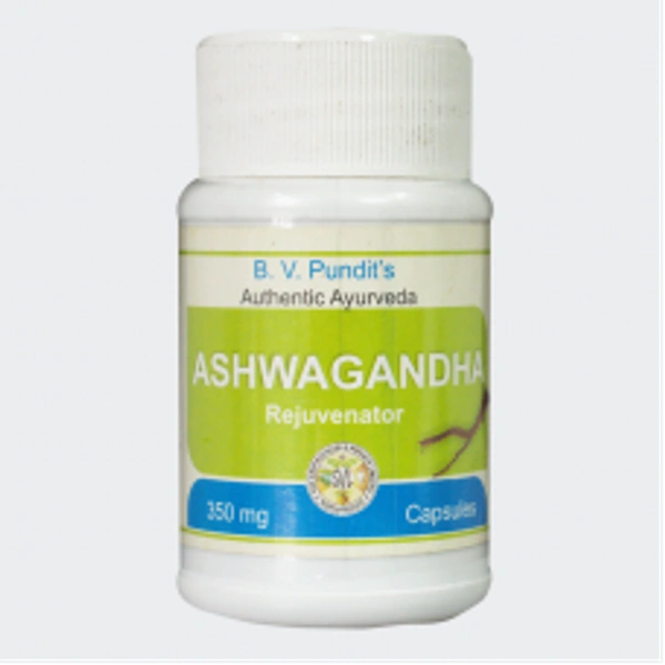 B V Pundit's Ashwagandha 60 Capsules  - 3 x 60 Capsules