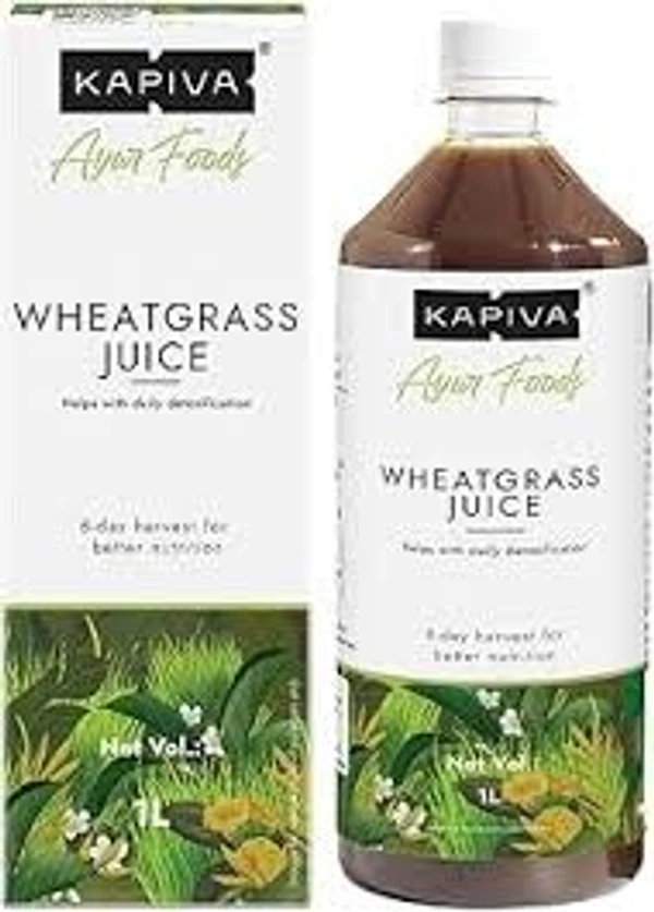 Kapiva Ayurveda Wheatgrass Juice 1Lt  - 2 x 1 Ltr