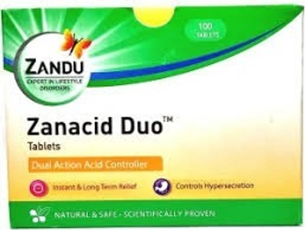 Zandu Zanacid Duo 10 Tablets - 5 x 10 Tablets