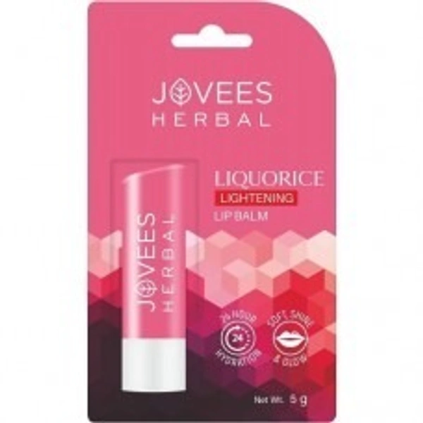 Jovees Liquorice Lightening Gloss Lip Balm 5g - 3 x 5g