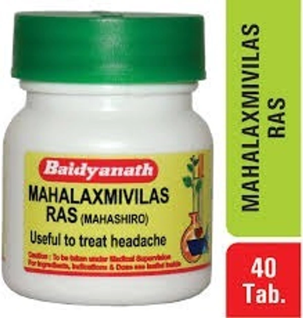 Baidyanath Mahalaxmivilas Ras (Mahashiro) 40 Tablets  - 3 x 40 Tablets