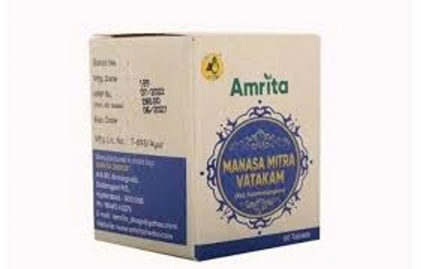  Amrita Drugs Amrita Drugs Manasamitra Vatakam 60 Tablets - 5 x 60 Tablets