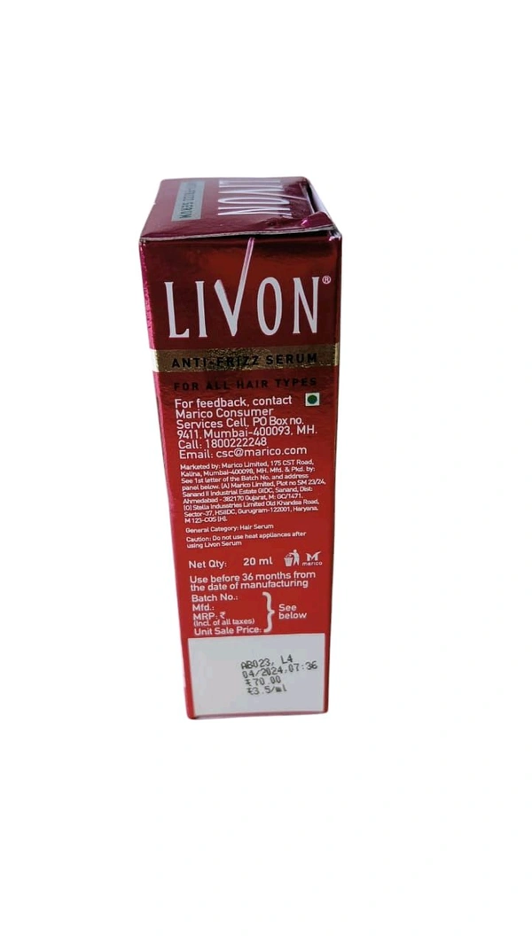 Livon Hair Serum - Within 24 hrs