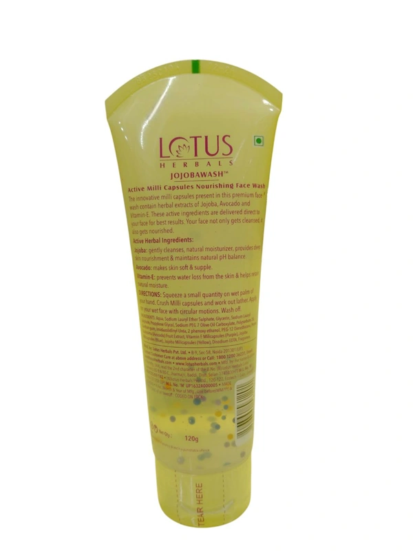 Lotus Herbals Jojobawash Active Milli Capsules Nourishing Face Wash