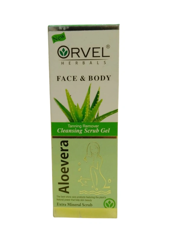 Orvel Herbals Face & Body Cleaning Scrub Gel Aloevera