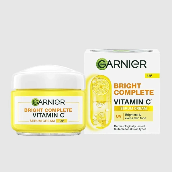 Garnier Bright Complete Vitamin C Serum Creme UV  Brightens & Evens Skin Tone (23g)