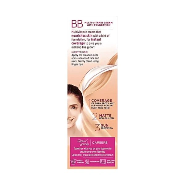 Glow & Lovely BB Multi-vitamin Cream With Foundation  SHADE 01 (9g)