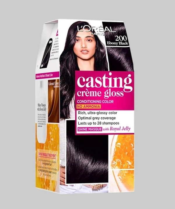 L'OREAL PARiS Casting Creme Gloss Conditioning Color 200- Ebony Black 