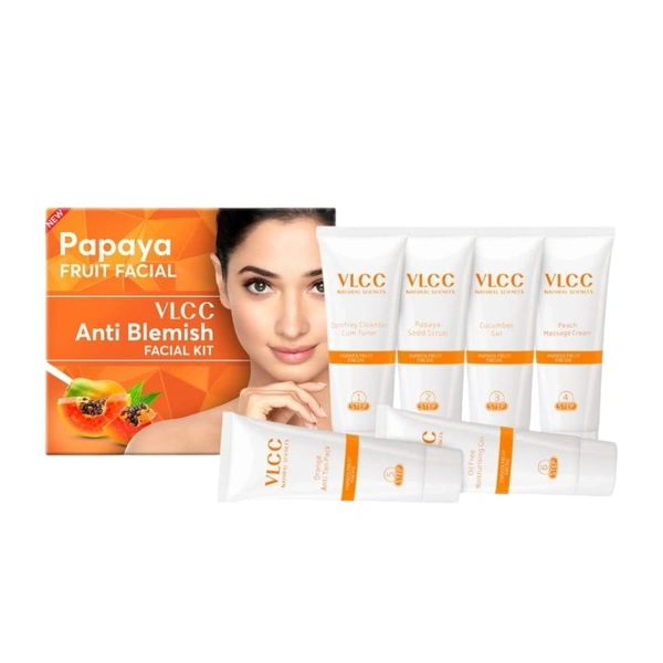 VLCC Papaya Fruit Facial Anti Blemish Facial Kit (60g)