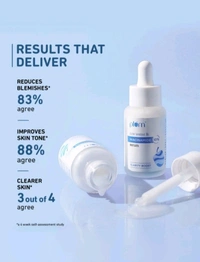 Plum 10% Niacinamide Serum Rice Water Brightens Skin, Fades Blemishes 10ml