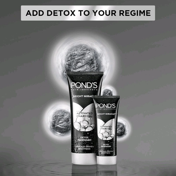 POND'S Bright Miracle Detox Facewash with 10X Power of Charcoal 150g