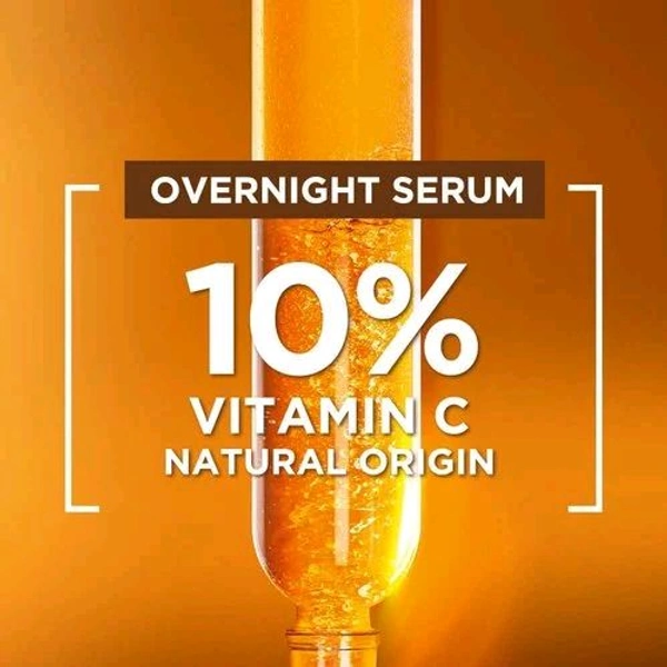 Garnier Bright Complete Night Vitamin C Serum With 10% Pure Vitamin C for Bright Skin, 15ml - 30ml