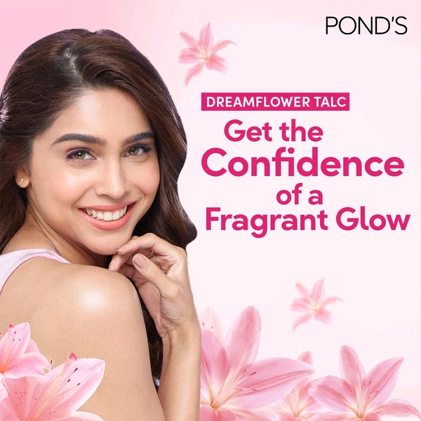 POND'S Dreamflower Fragrant Talcum Powder, With Vitamin B3, (18g)
