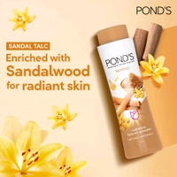 POND'S Sandal Radiance Talcum Powder, Natural Sunscreen,