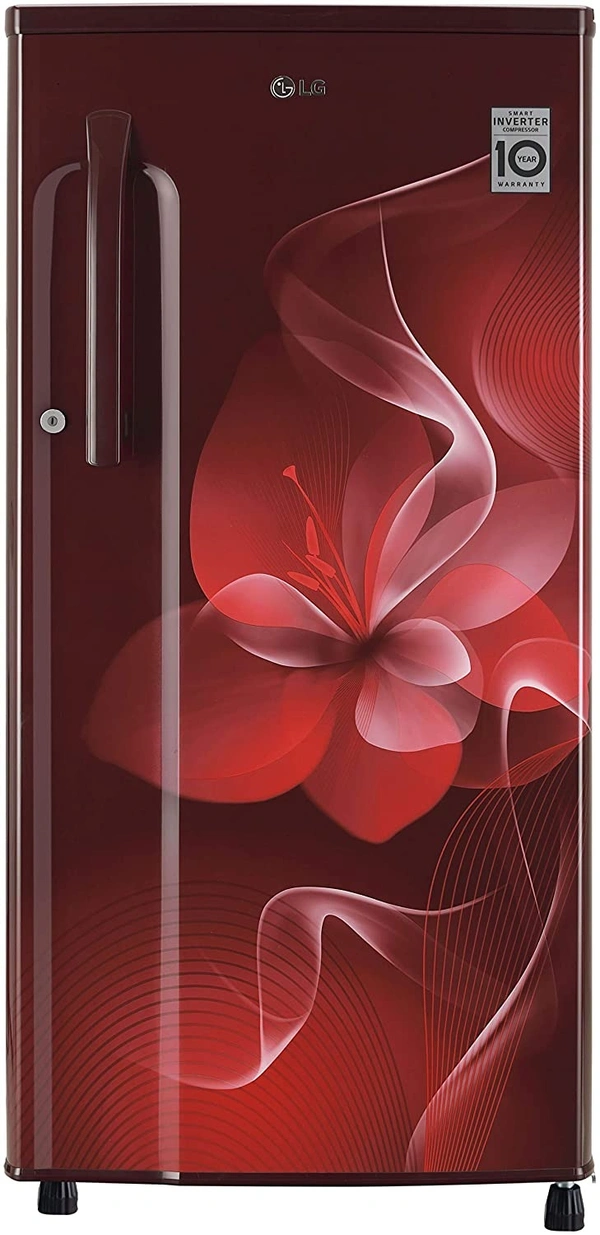 LG 188 L 3 Star Inverter Direct-Cool Single Door Refrigerator (GL-B191KSDX, Scarlet Dazzle)